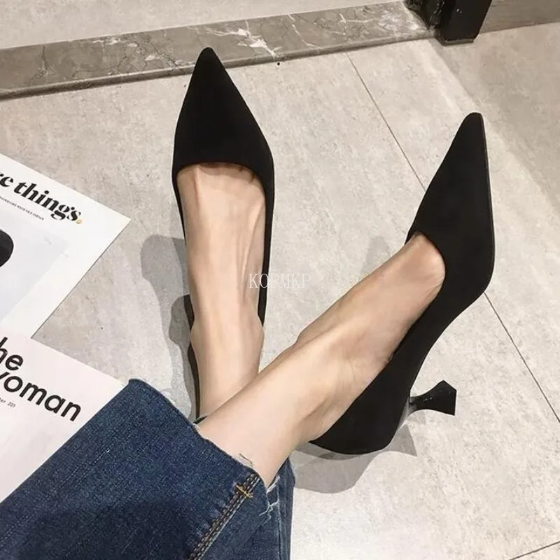 Design Spring Autumn Leopard Grain Women Pumps Pointed Toe Party Mules Slip-On Stripper High Heel Wedding Shoes Zapatos De Mujer