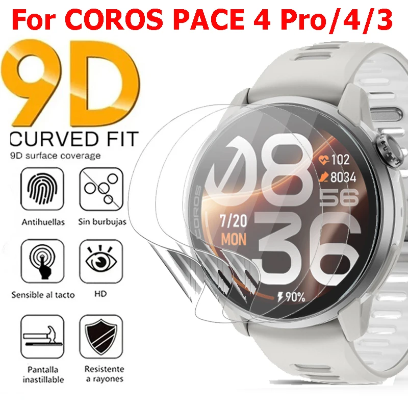 Screen Protector For Coros Pace 4 Pro SmartWatch Accessories Soft TPU Anti-Scratch Hydrogel Film For Coros Pace 3 4 Watch Cover