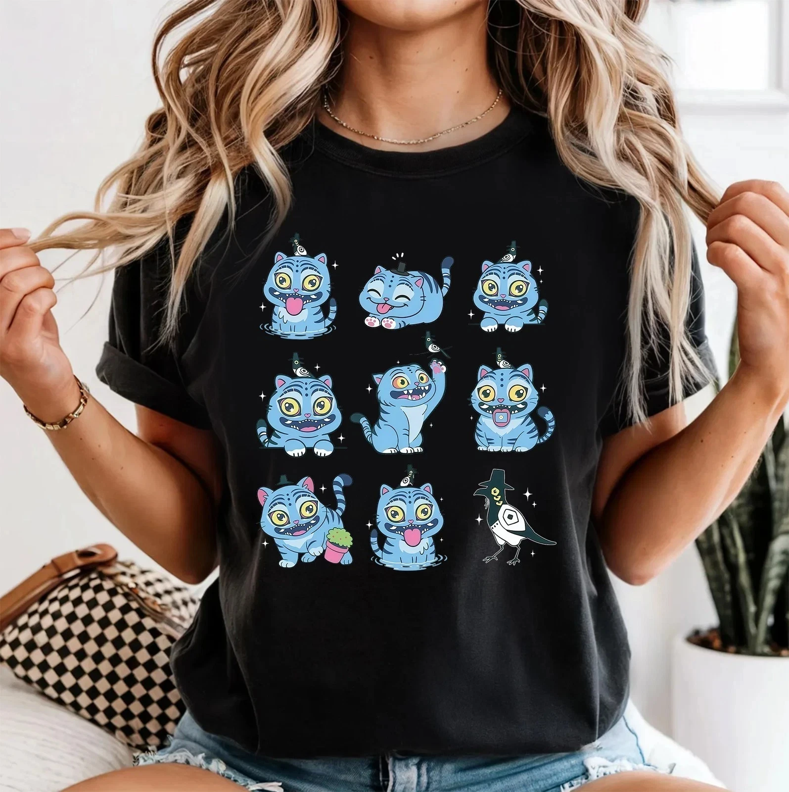 Süßes Dämon Derpy Tiger T-Shirt Hunters Tiger Fan Kpop Saja Boys Tiger Tee V1 High-End-Luxus ist sowohl für Männer als auch Frauen Top