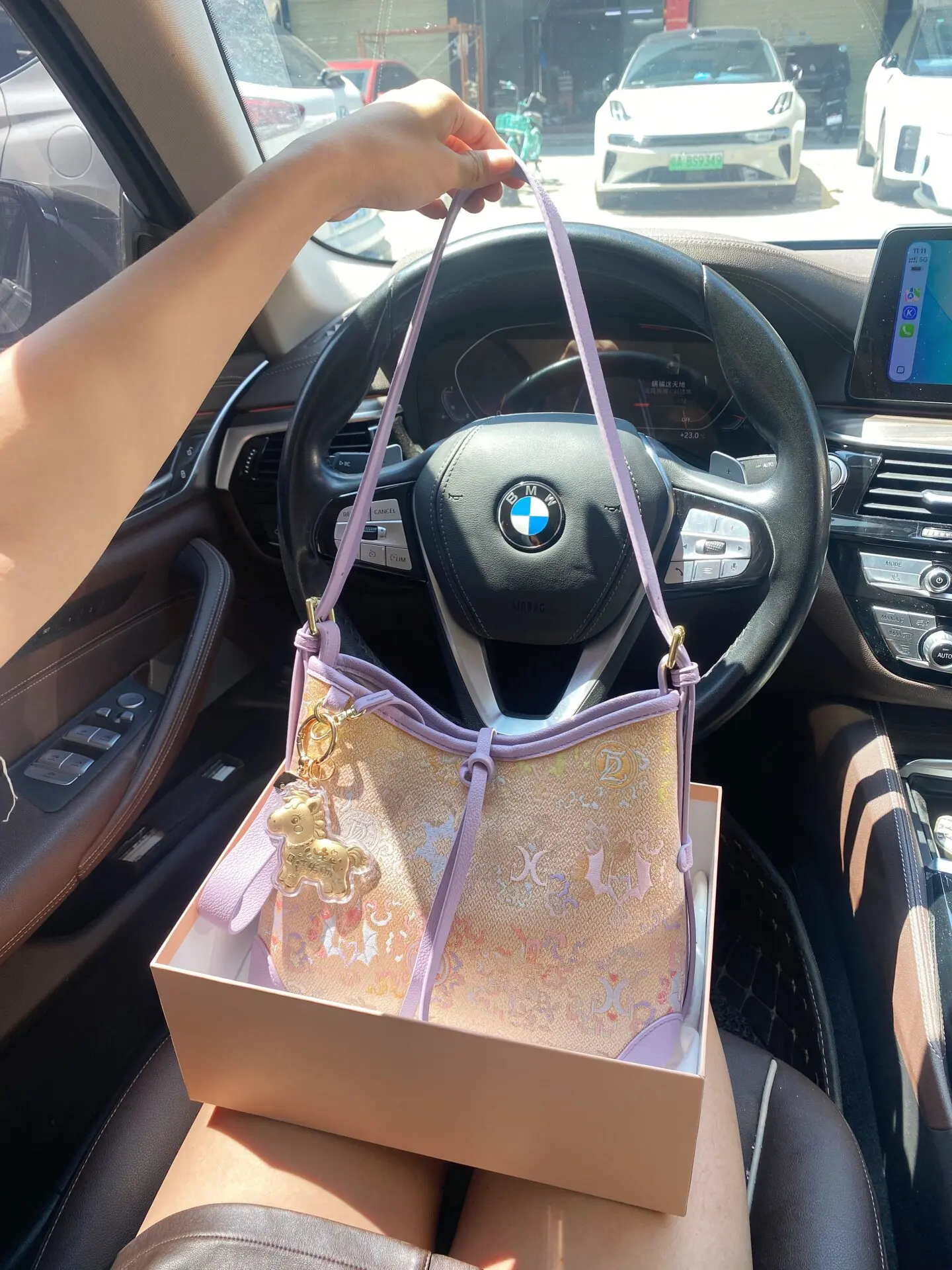 

Luxury and Vintage Single Shoulder Bag with Delicate Songjin Embroidery and Premium Little Horse Pendant Women Chinese Style Bag