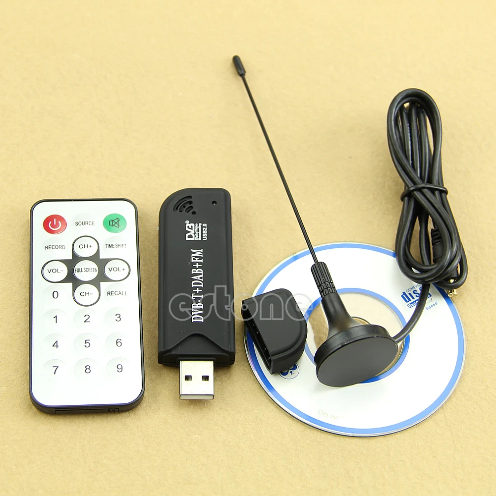 R91A Nowy RTL2832U USB2.0 Cyfrowy DVB-T SDR + DAB + FM HDTV Odbiornik Tuner TV Stick