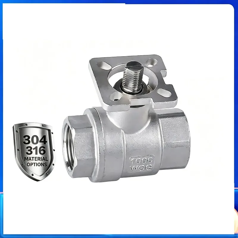 

Two-piece High-platform Pneumatic Ball Valve, 304 Stainless Steel Pneumatic Valve, Internal Thread Two-piece Ball