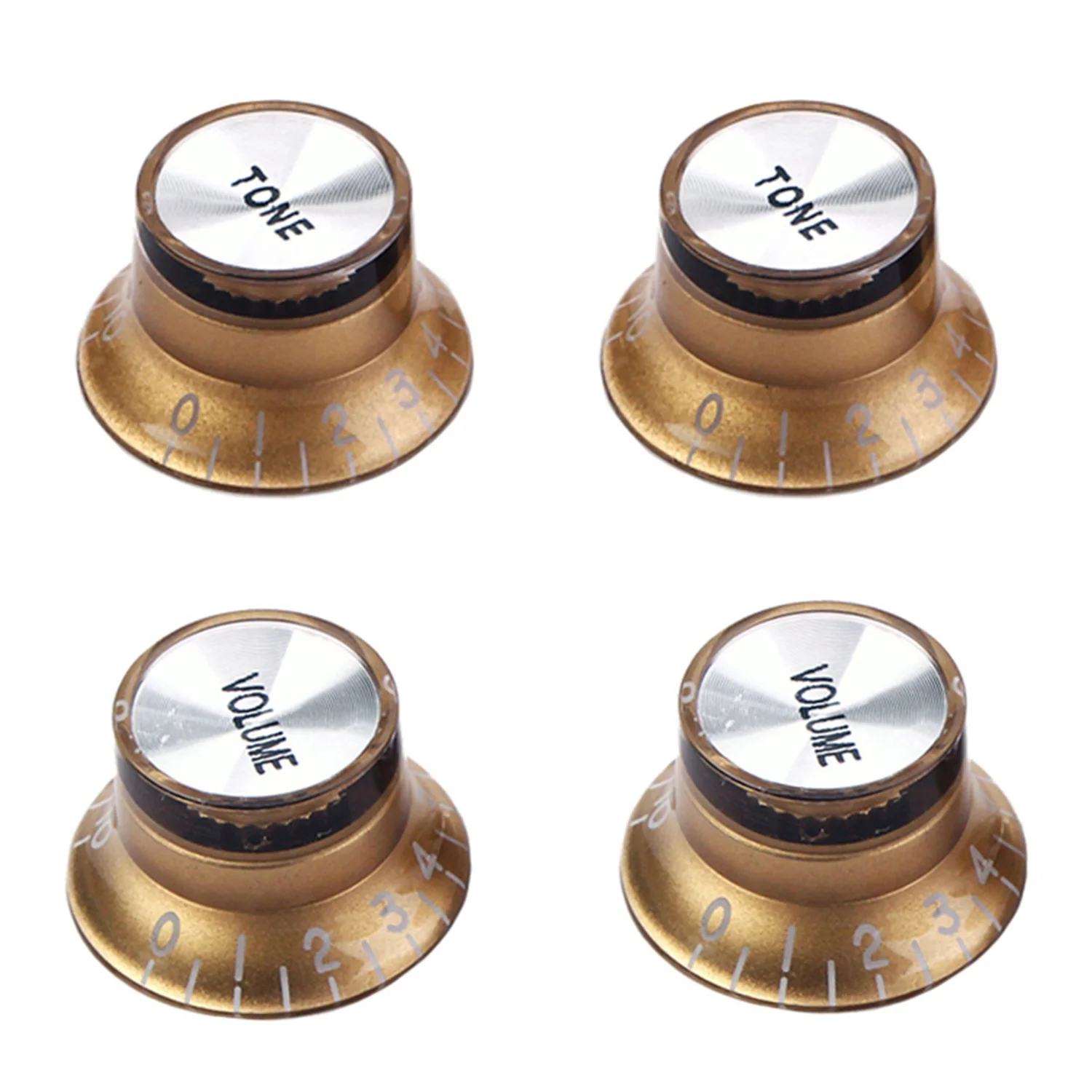 4 Pcs Speed Control Knobs 2 Tone 2 Volume for Gibson LP SG Guitar Golden Knobs Guitar Accessories