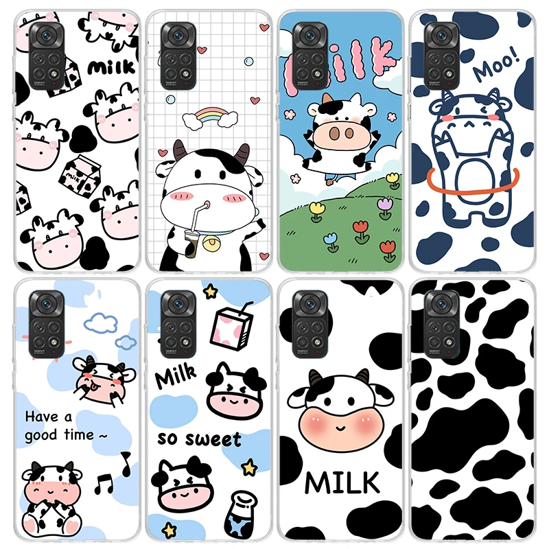 Dairy Cattle Cow Speckle Cute Phone Case for Xiaomi Redmi Note 13 12S 12 11S 11 11E 11T 10S 10 Pro Plus 9 9S 8 8T 7 5G Soft Cove