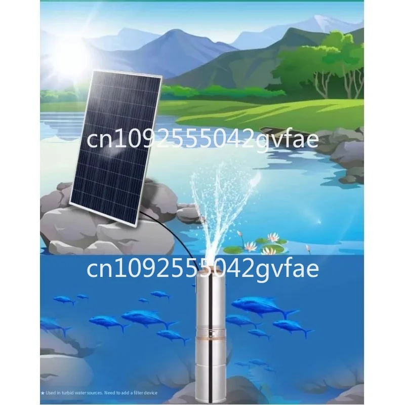 solar pump kit complete Brushless deep well submersible pump, outdoor well water pump, dual usewith  for deep well dc