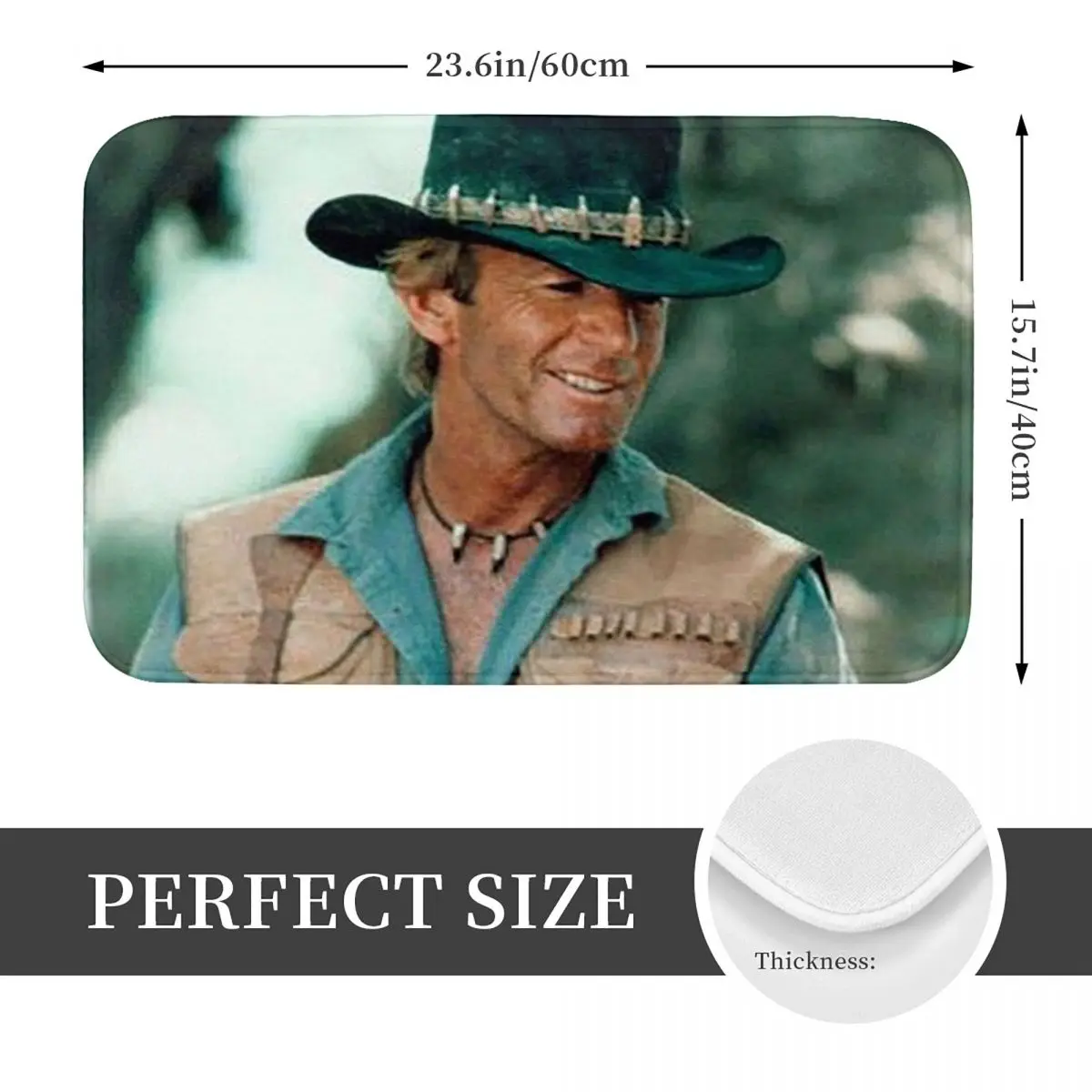 Paul Hogan Crocodile Dundee Doormat Kitchen Entrance Home Floor Mat Anti-slip Carpet Rug for Bathroom Footpad Mats