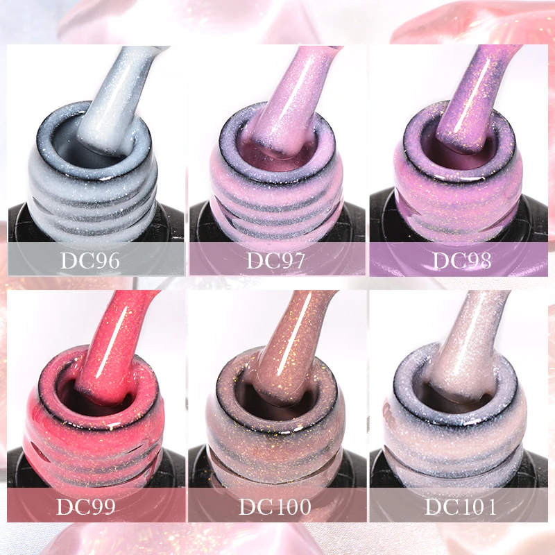 7 مللي بريق المطاط قاعدة هلام البولندية الوردي الأبيض نقع قبالة الأشعة فوق البنفسجية LED التسوية الذاتية الأشعة فوق البنفسجية البناء هلام الورنيش مانيكير مستلزمات الأظافر