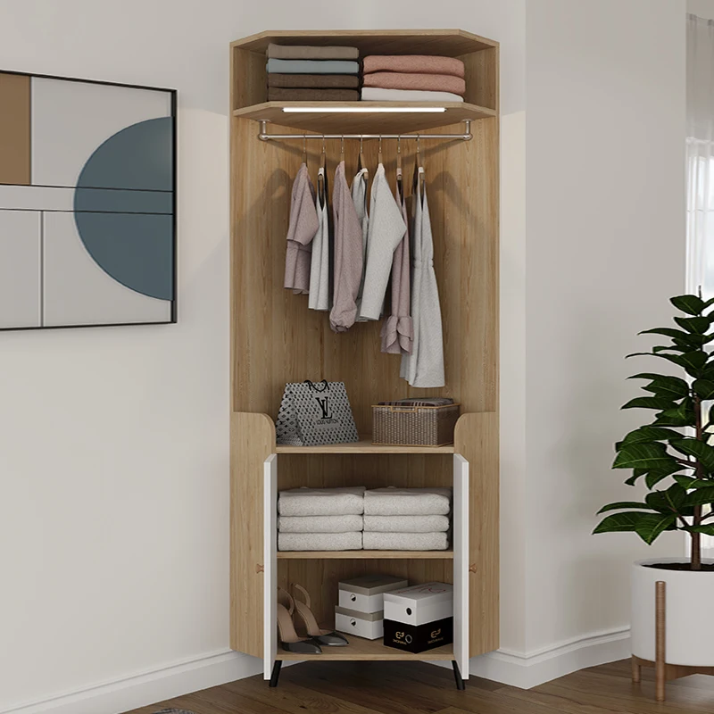 

Corner coat rack Hanging clothes rack Bedroom corner Floor-to-ceiling household corner Multifunctional triangular