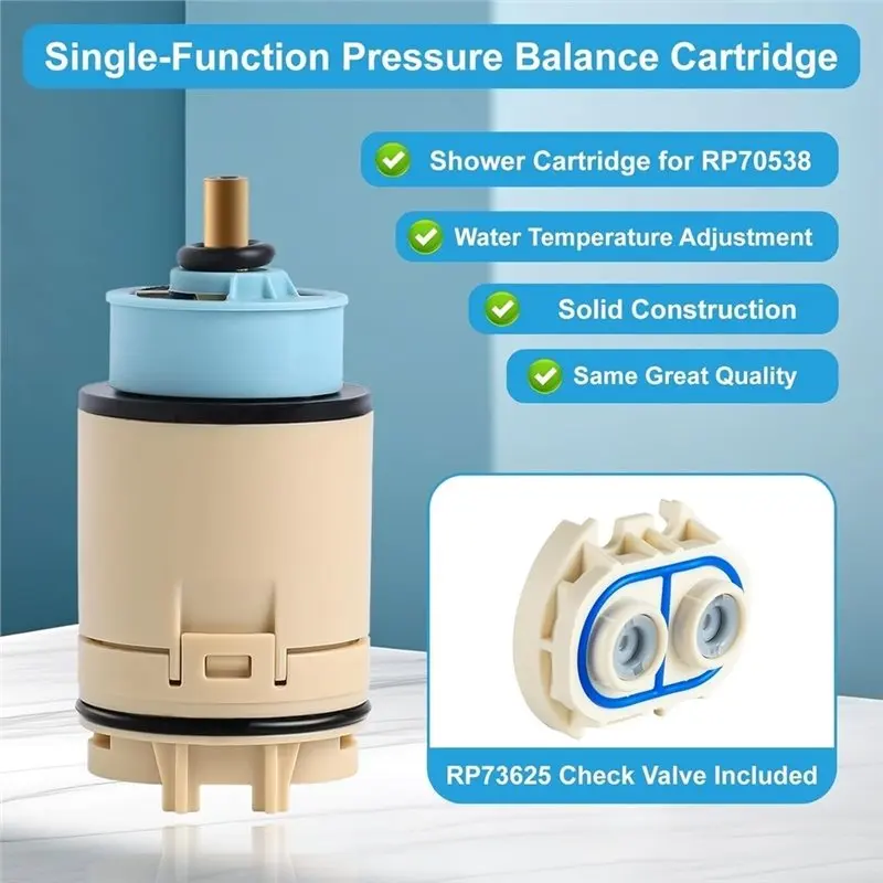 F-3C For Peerless/Delta Single Handle Tub& Shower Faucet Replacement Pressure Balance Cartridge- RP70538/RP73625 Single Function
