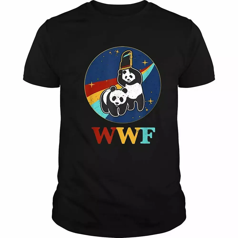 Retro WWF Funny Panda Wrestling Chair T-Shirt Anime Graphic T-shirts for Men Clothing Women Tees Unisex Summer Short Sleeve