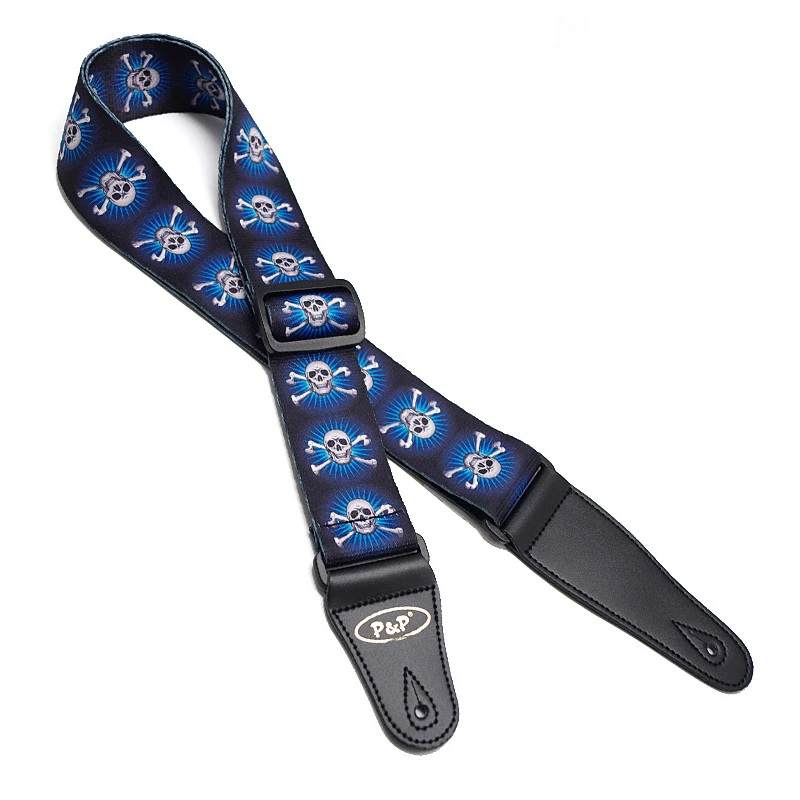 Skull Series Guitar Strap, Electric, Acoustic, Folk, Bass, Guitar Accessories