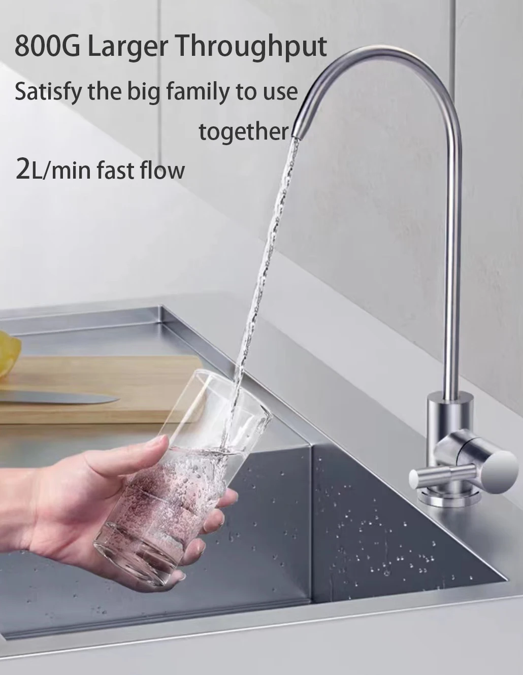 Purificador de agua de grifo sin tanque, suministro de fábrica, sistema de ósmosis Inversa RO, sistema de ósmosis Inversa OEM personalizado para el hogar