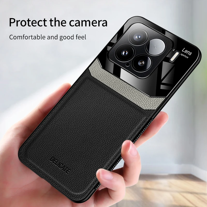 

For Xiaomi 15 Magnetic Leather Case Xiaomi 15 Pro Back Cover Funda Camera Protection Xiaomi 14 Ultra Fundas Para Xiaomi 15 Pro