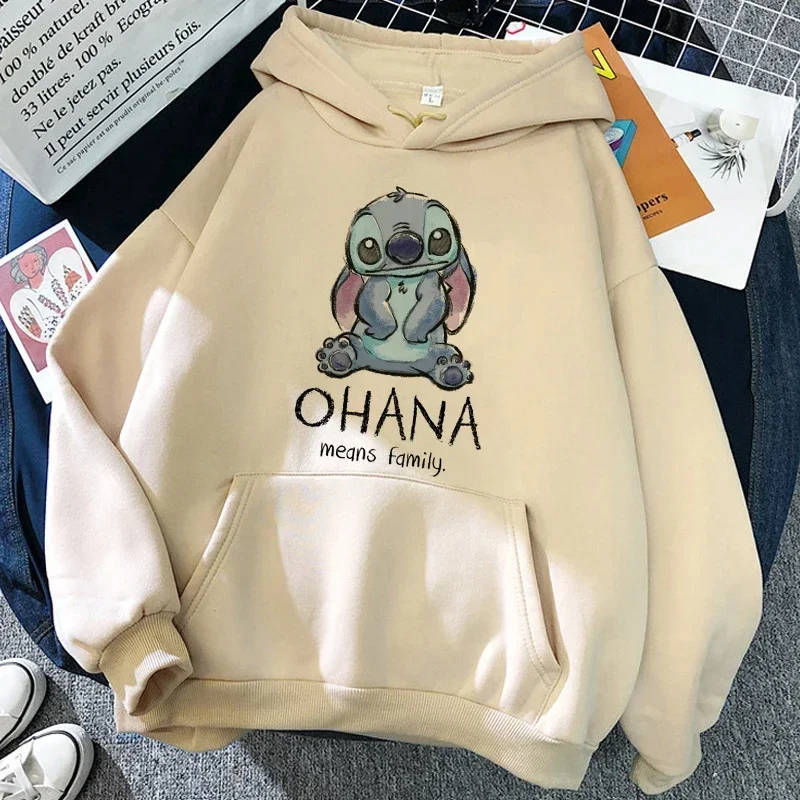 New Christmas Disney Sweatshirt Lilo Stitch Funny Cartoon Hoodies Women Harajuku Cute Stitch Anime Manga Streetwear Hoody Female