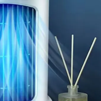 Ventilador de escritorio de refrigeración silencioso 3 en 1, ventilador de mesa silencioso Personal ajustable de 6 velocidades, Enfriador de aire de viento para circulación para dormitorio y oficina