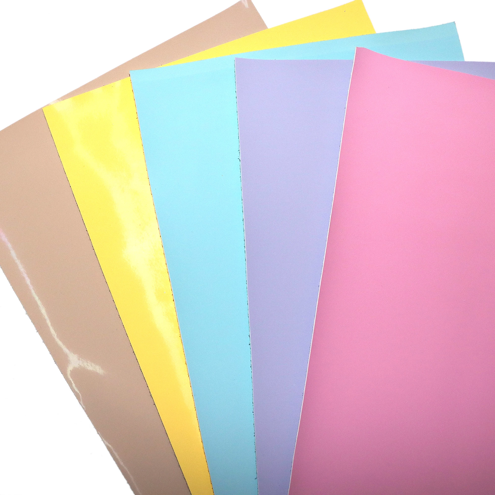 UV Blacklight Reactive Synthetic Leather Smooth Glossy Faux Leather Sheet For Bow Vinyl Fabric DIY Leather for Needlework