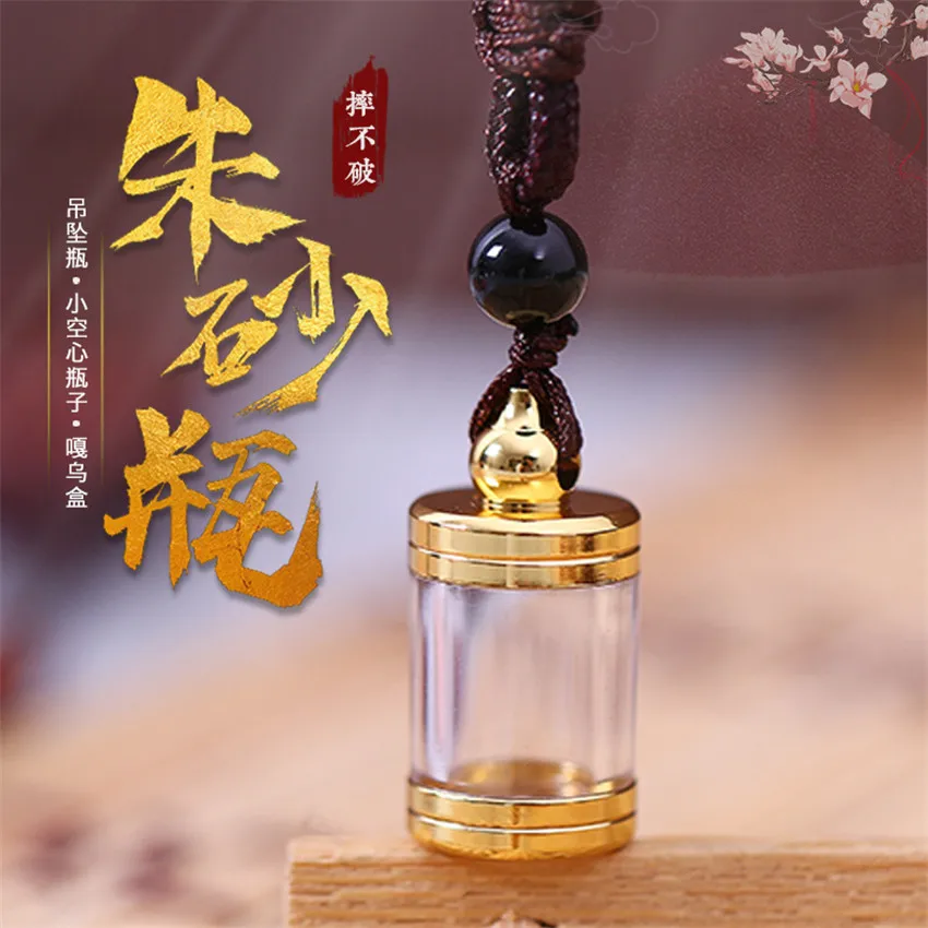 1PCS Dog Cremation Necklace Openable Acrylic Tube Put in Cinnabar Or Miniature Buddha Pendant Souvenir Jewelry