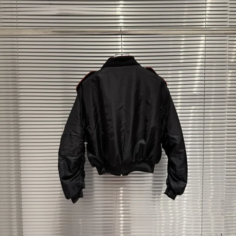 Oversized Winter Thickened Jackets Court Style Bomber Women Men Warm Zipper Outerwear Streetwear