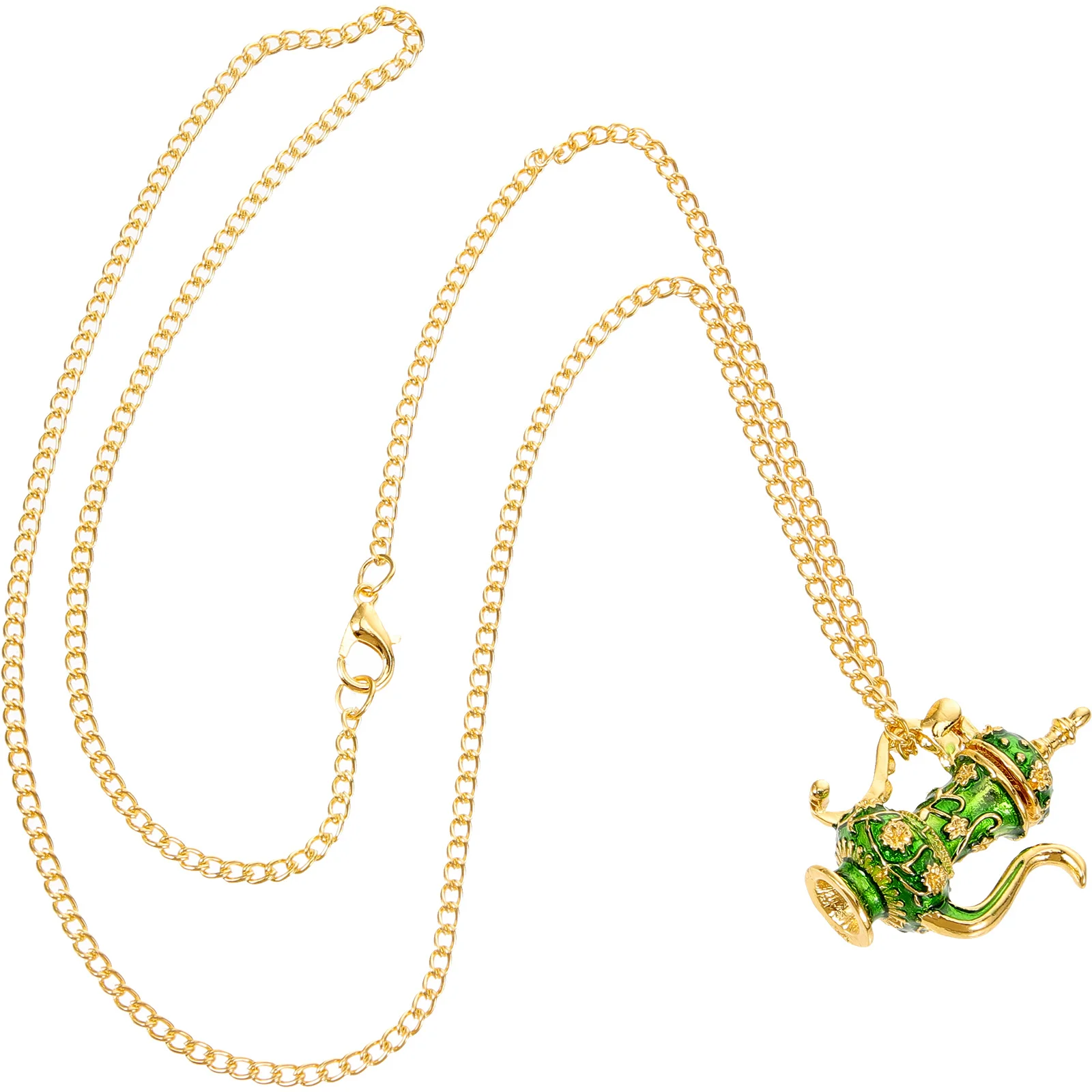 

Trendy Long Pendant Necklace for Women 3D Tea Cup Sweater Chain Jewelry Elegant Charm Gift Fashionable Aesthetic Design