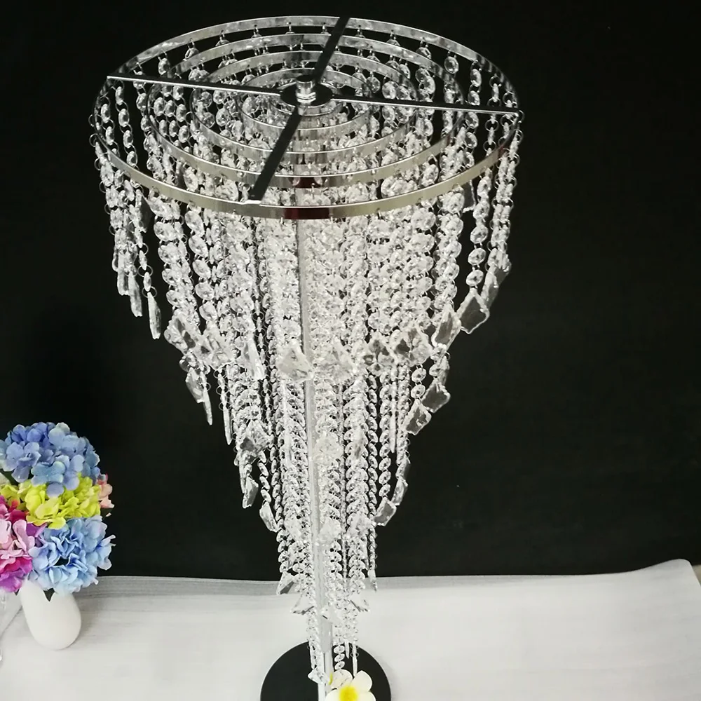 

Exquisite And Fancy Round Metal And Acrylic Wedding Centerpiece For Event Party Decoration