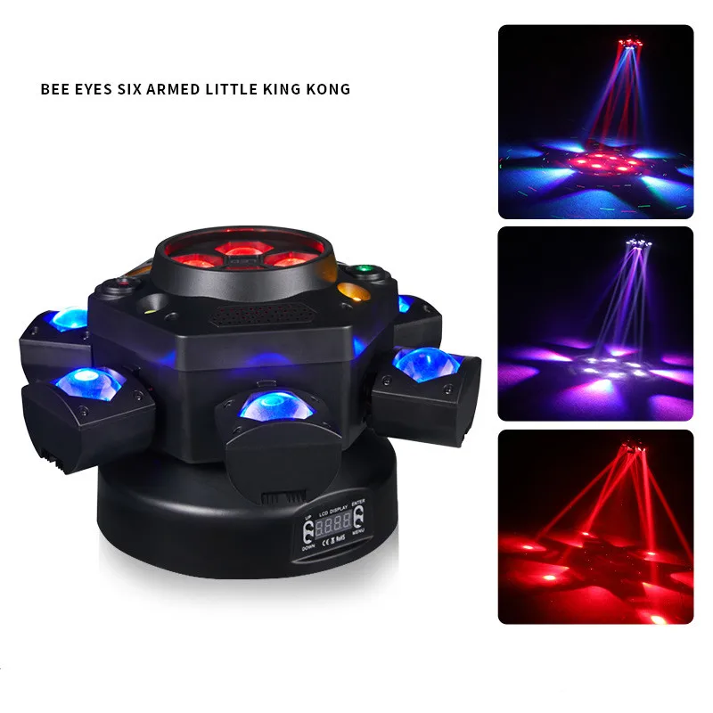 Spider Disco Party KTV Bar DJ Beam Moving Head Rotation Stage Light LED Light