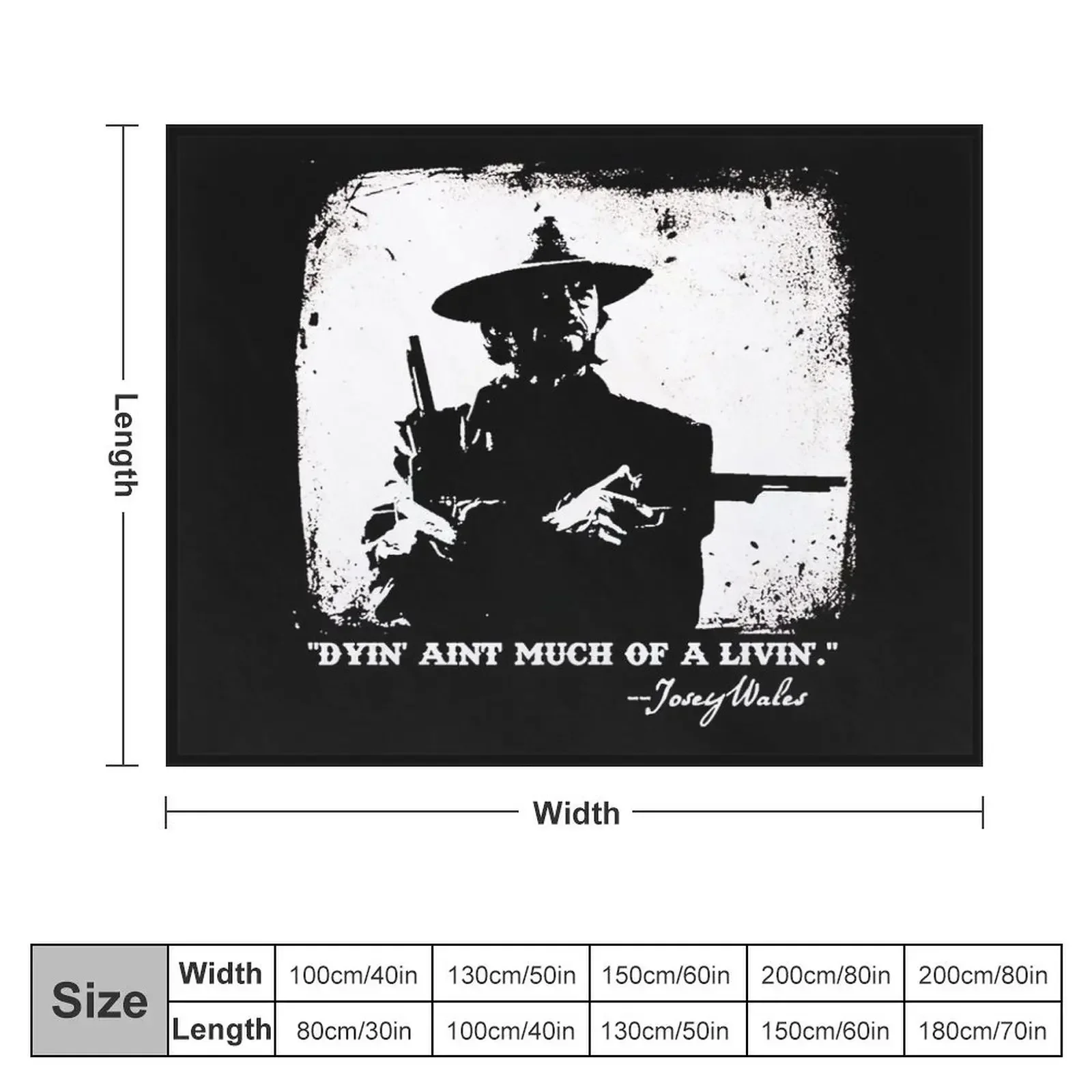 The Outlaw Josey Wales Shirt Throw Blanket Designers Bed Cute Blankets