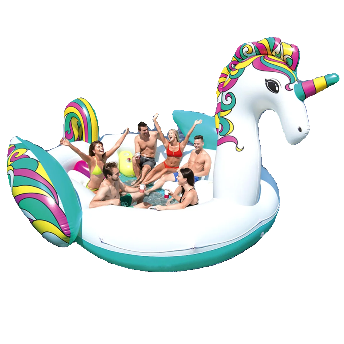 Giant oversized inflatable floating island mount adult floating island Tianma floating row adult swimming ring