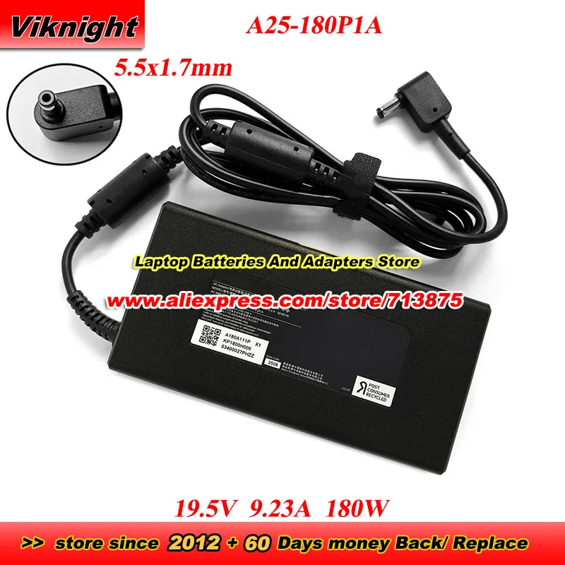 A25-180P1A AC Adapter A180A111P 19.5V 9.23A 180W KP1800H006 Power Adapter with 5.5x1.7mm tip Charger