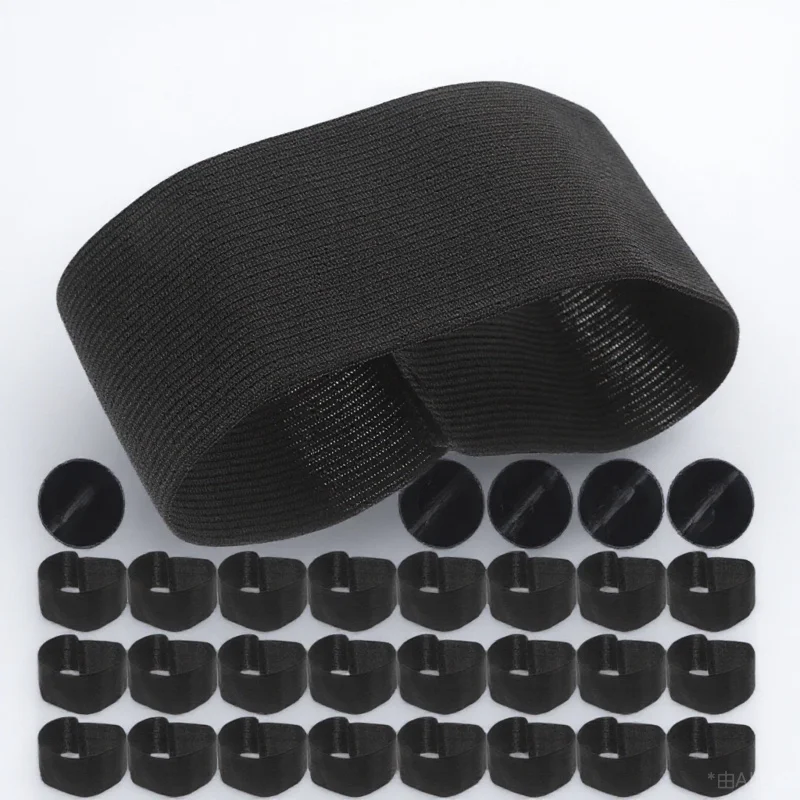 

25pcs Funeral Memorial Armband Black Elastic Mourning Arm Band For Death Ceremony Football Cemetery Commemoration Durable