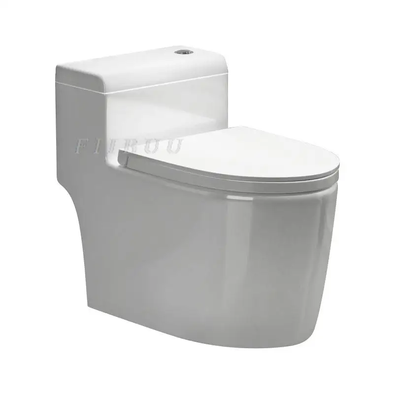 One Piece Toilet with Soft Closing Seat for Compact Bathroom Toilet Elongated Tiny Mini Space Saving Toilet Powerful & Quiet