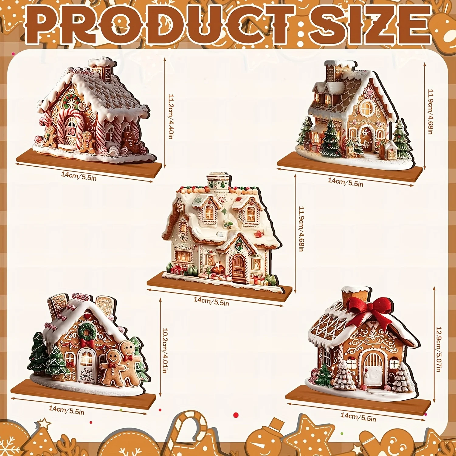 5-Piece Gingerbread Christmas - Home Fragrance Gingerbread ulasan dan harga