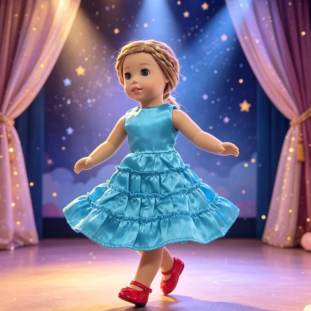 

18 inch doll retro dress doll fashion retro two-piece dress set, suitable for clothing doll accessories for 18 inch dolls