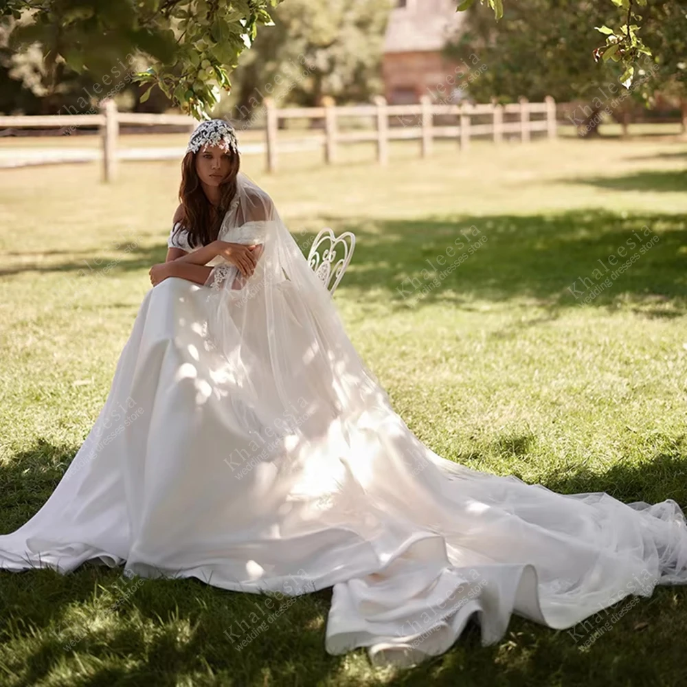 Glamorous Wedding Dresses Classic Bridal Gowns Off The Shoulder Robes Beading Appliques Sweetheart  Vestidos De Novia Customized