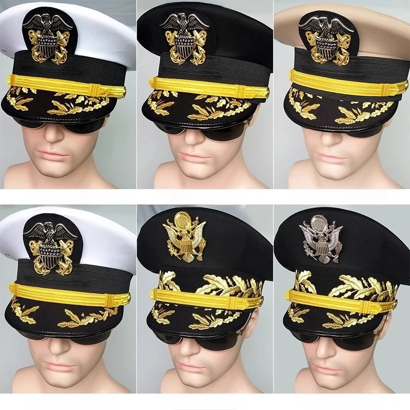 

Original Designer Brand Crew White Hat Captain Security Performance Large Cornice Hats for Men and Women