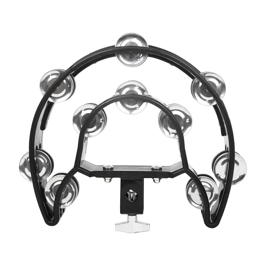 Drum Circle Double Row Rattle Drum Rings Tambourine Semicircle Orff Percussion Musical Instruments KTV Atmosphere Team