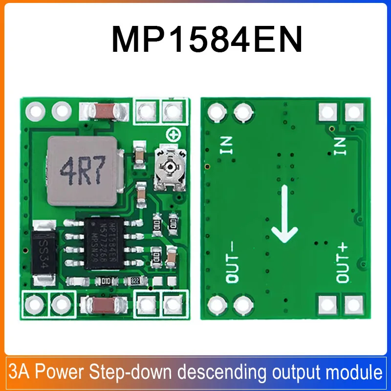 5PCS MP1584EN DC DC 3A Power Step-down Descending Output Module 12 v9v5v3 LM2596 24V Power Module Adjustable