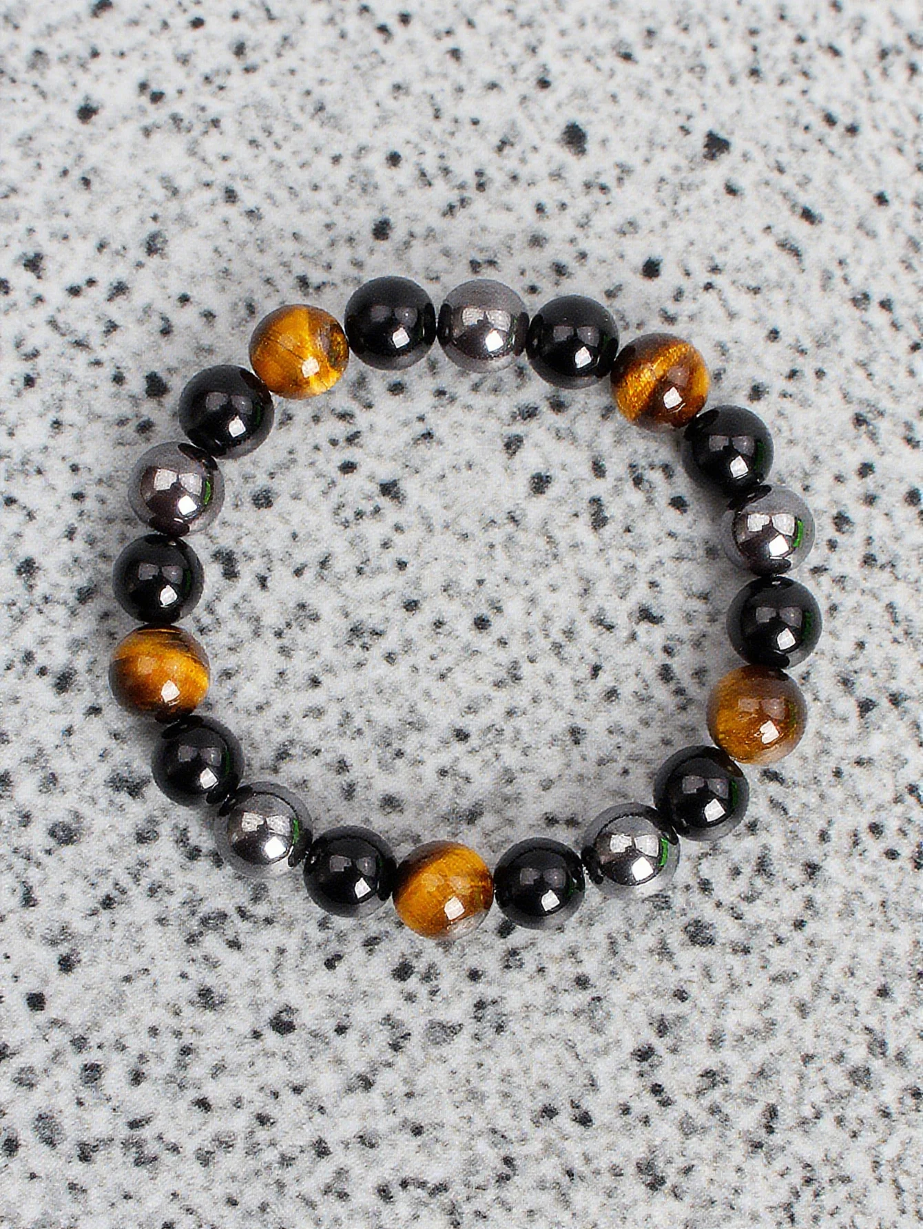 Tiger Eye Hematite Obsidian Bracelet 5