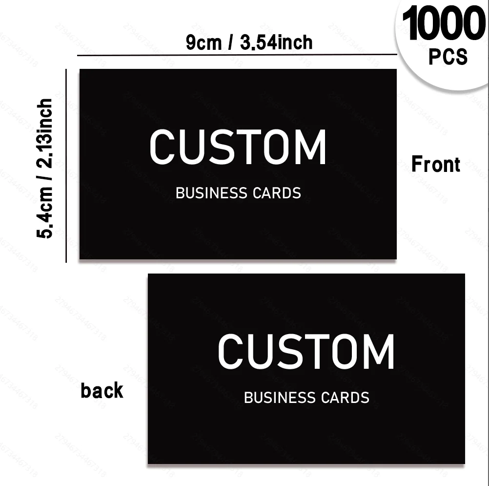 200/500/1000 Stück Anpassbare Karten, Personalisierte Visitenkarten mit Acryl-Aufbewahrungsbox, Matte Dankeskarten und Einladungen
