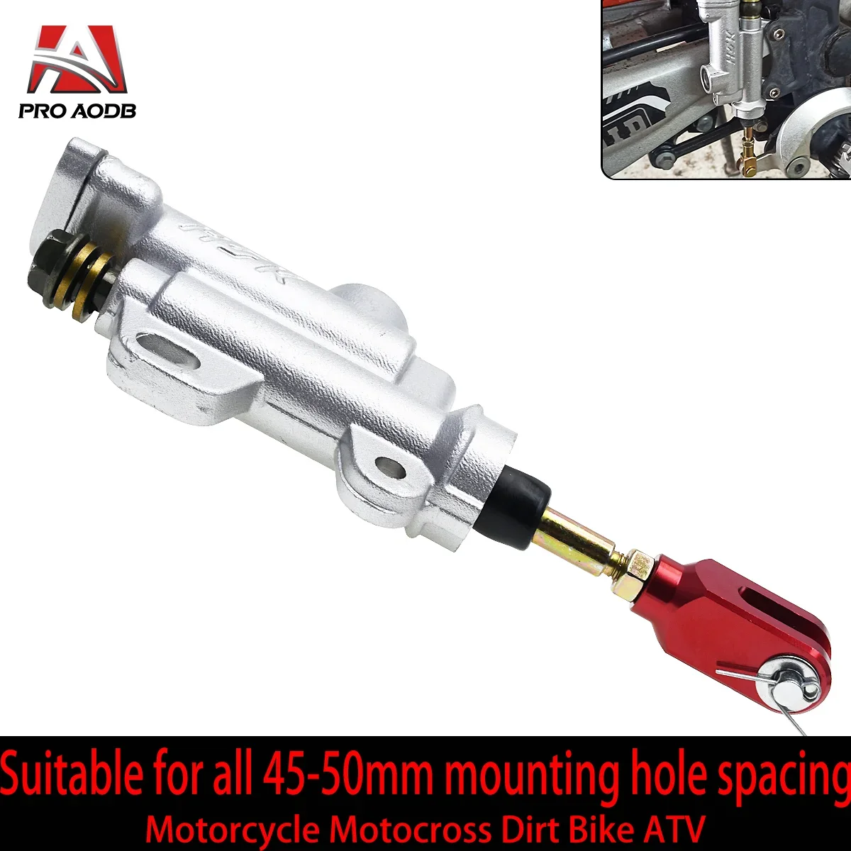 

For all 45-50mm Model mounting hole distance Motorcycle rear hydraulic brake master cylinder pump Universal Parts Motocross Bike