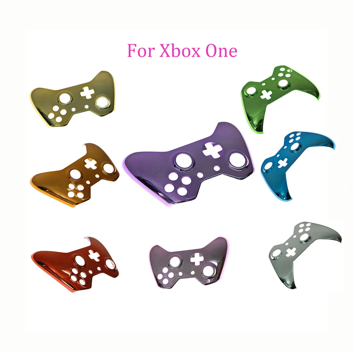 Housing Shell Case For Xbox One Controller gamepad Front Housing Shell Electroplated Faceplate Repair Cover Accessories