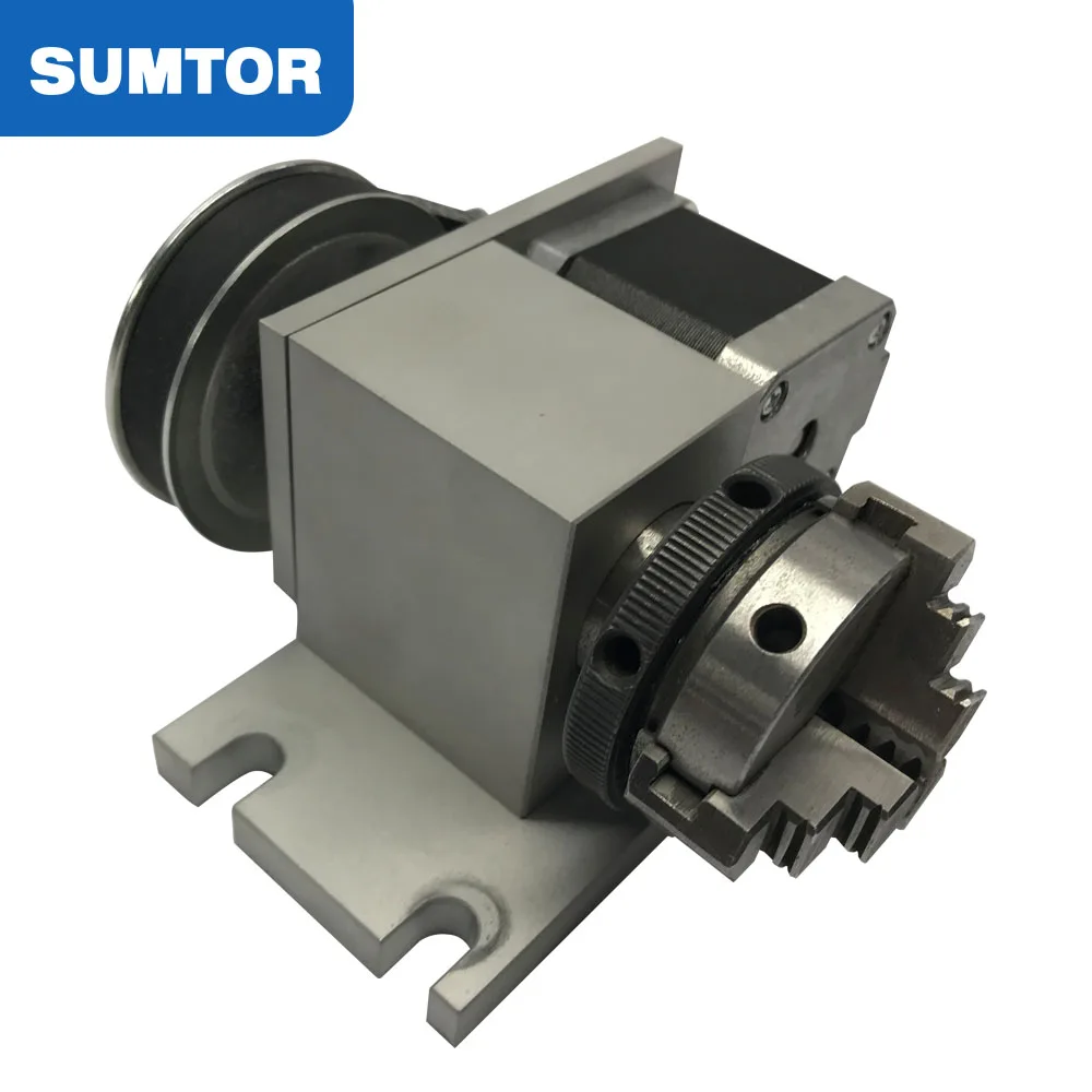 CNC 3040 Parti di macchine Mini Router Asse rotante Contropunta Mandrino a 3 griffe 4 Axi Rotari Cnc per legno/metallo