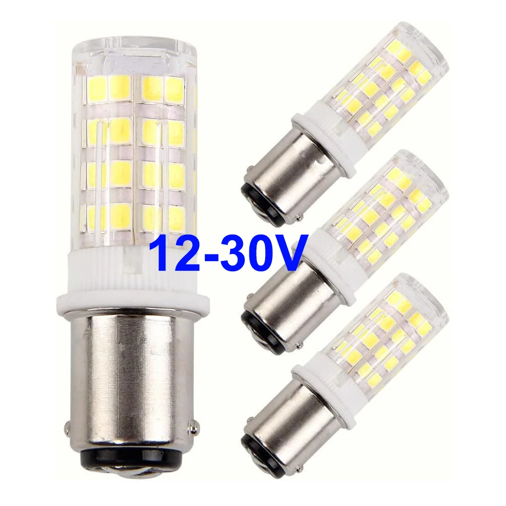12V 24V 3W BA15D LED Light Bulb Bayonet Double Contact Base Landscape Path Deck RV Camper Marine Yacht Boat Trailer Lighting
