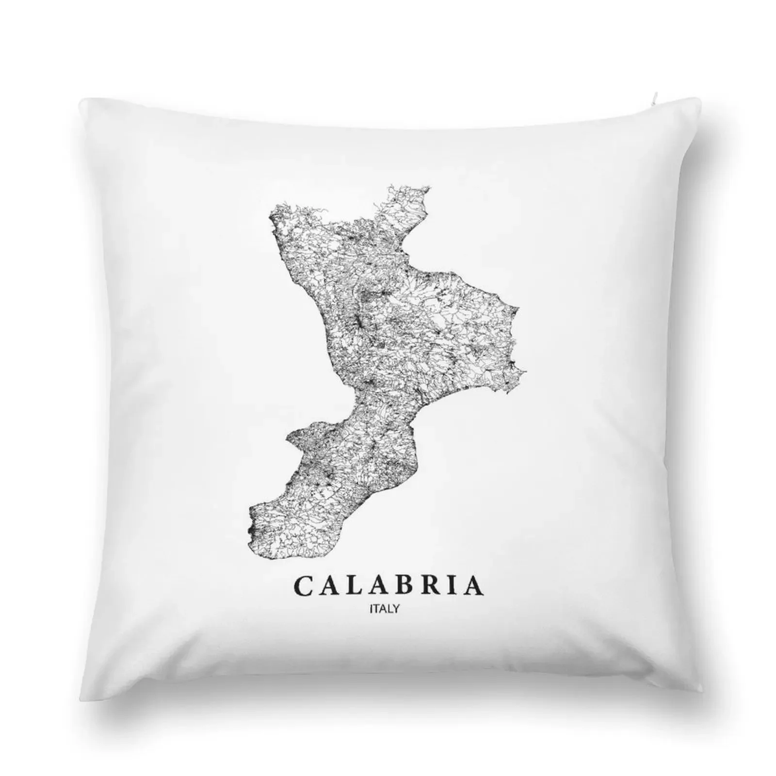 Calabria map, Italian region, Italy Throw Pillow Pillowcase Cushion Pillows Aesthetic christmas ornaments 2025 pillow