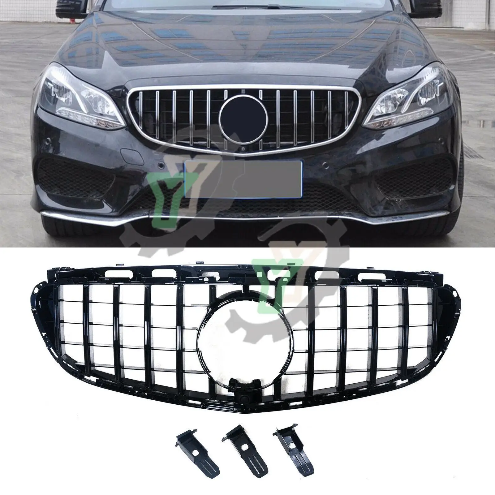 

Front Bumper Upper Grille Facelift Racing Grill For Mercedes-Benz E-Class W212 E200 E260 E300 E350 E4000 2013-2015 Car Accessory