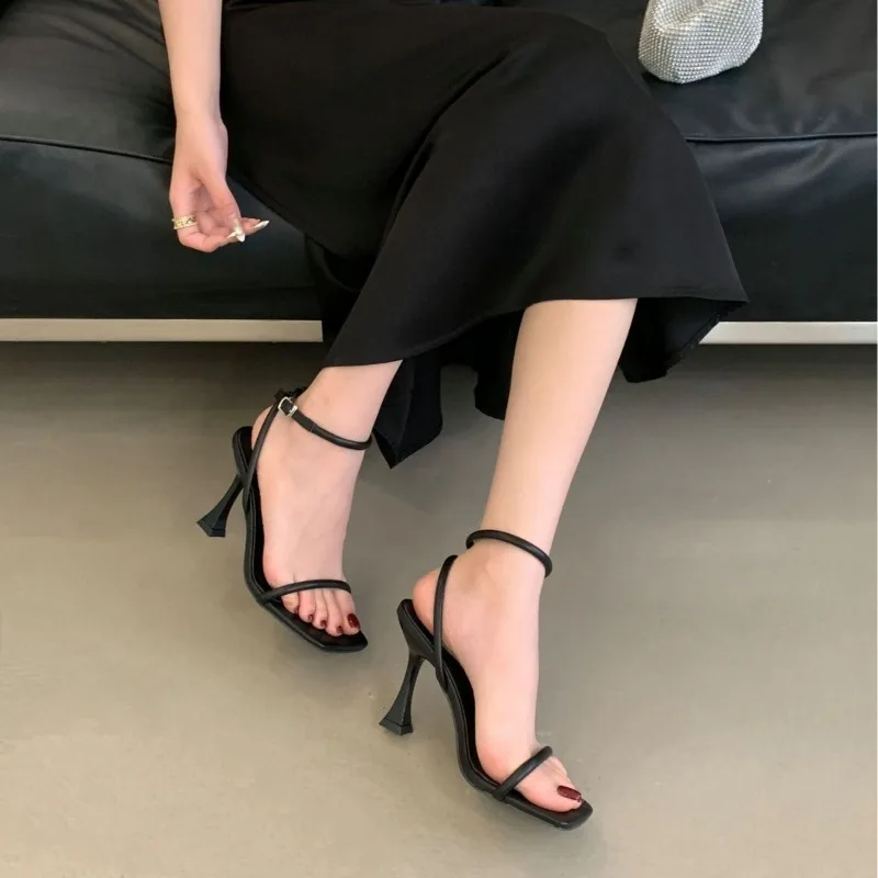 

Fashion Women's Sandals Luxury Sexy Open Toe Sandals Designer Shoes for Women Summer High Heel Sandals Woman Shoes Square Shoes