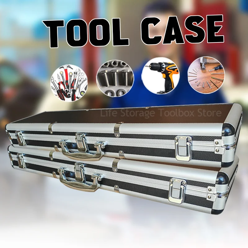 Hunting Large Hard Case Aluminum Tool Box Waterproof Safety Tool Box Extra Long Suitcase Safety Instrument Case Portable Tool bo