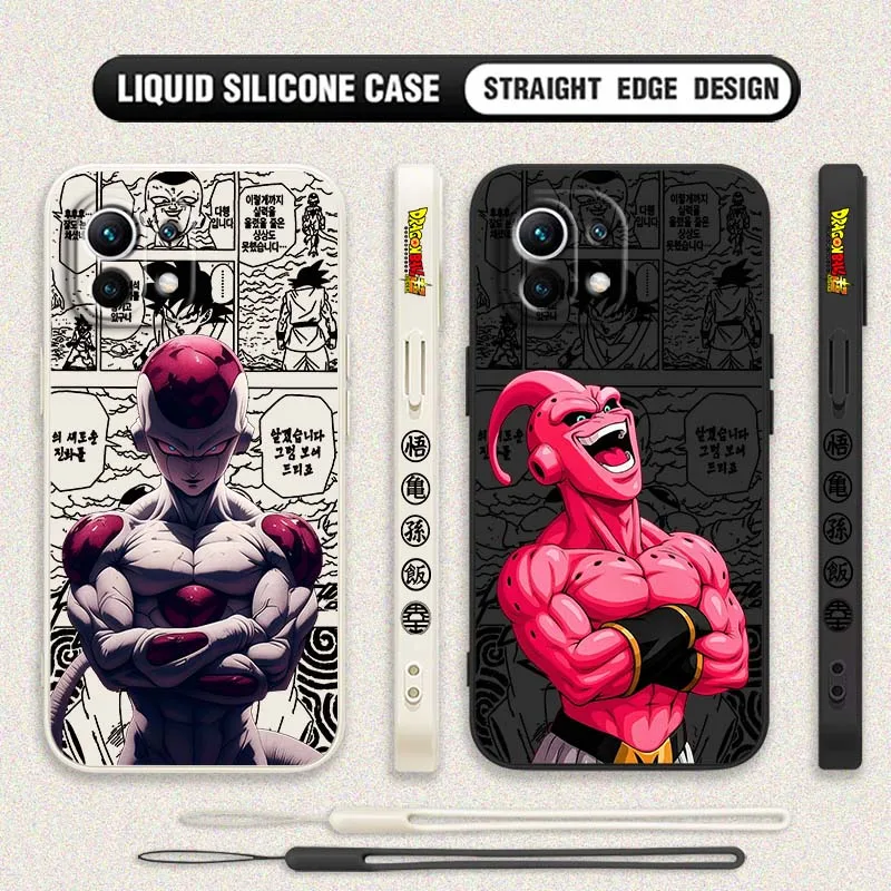 

D-Dragon Ball Cartoon Cool Cover For Xiaomi Mi 17 15 14 13 12 11 9 13T 12T Lite Pro Max 5G Liquid Left Rope Phone case