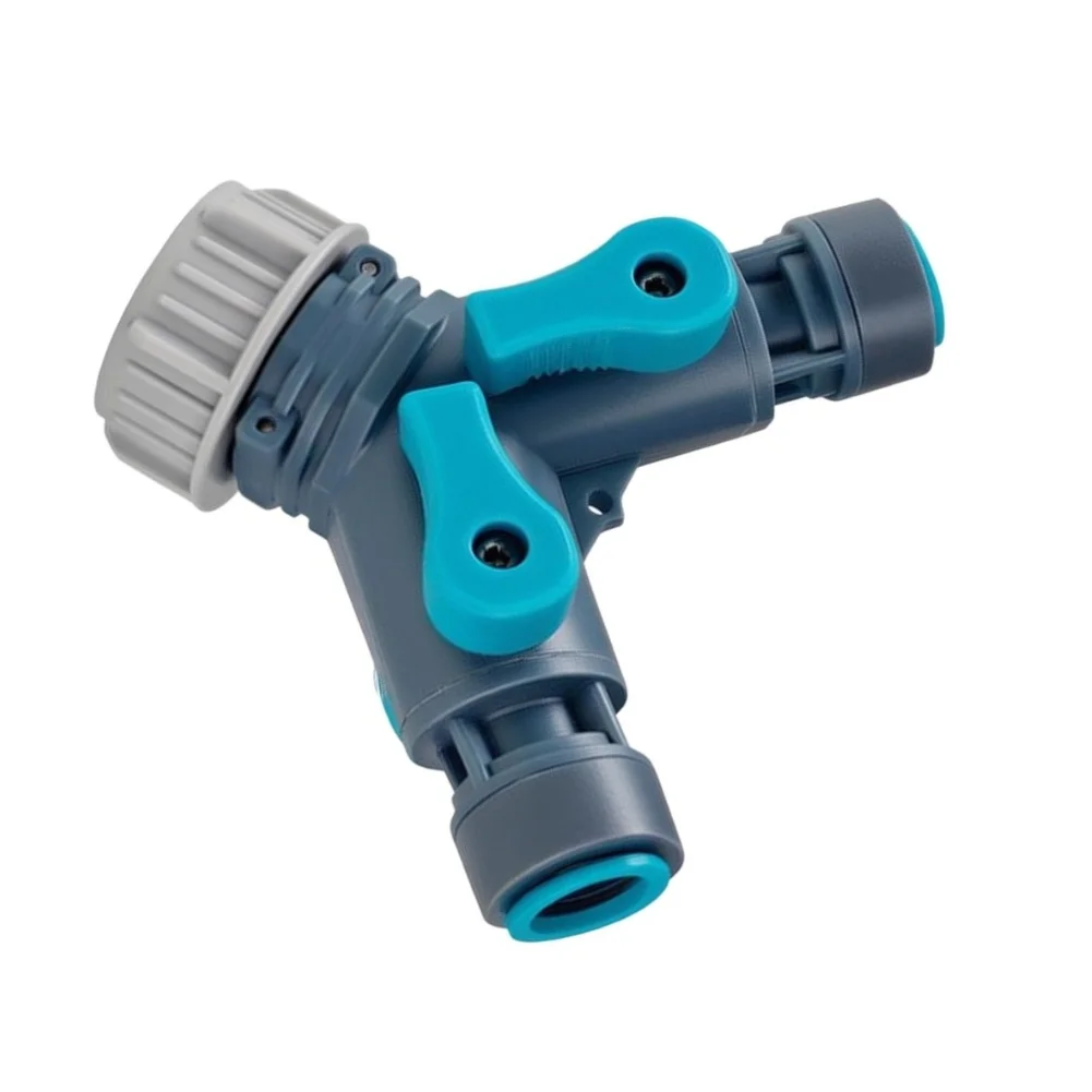 2 Count Hose Splitter for Connecting Two Hoses Simultaneously Featuring Dedicated Flow Control Valves per Line