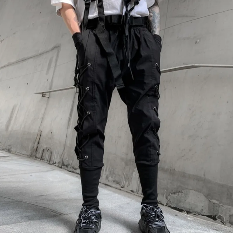 PFNW Herbst Frühling Flut Overalls Darkwear Seil Herrenmode Marke Beinen Casual Techwear Safari Stil Cargo Hosen 12A3274