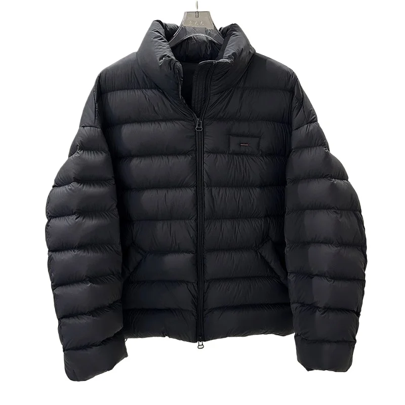 2025 شتاء جديد وصول مضلع أسفل سترة للنساء نمط قصير عصري فضفاض صالح عادية الحد الأدنى معطف دافئ #6